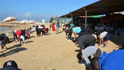 بالصور..البطل الأولمبي كرم جابر في يوم رياضي بنادي المهندسين بالإسكندرية