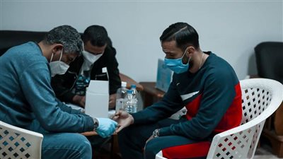 لاعبو الأهلي يخضعون لفحص كورونا قبل مباراة الاتحاد السكندري