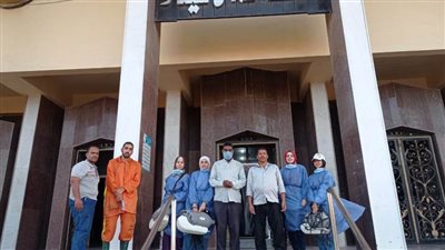 تطهير وتعقيم المدينة الجامعية ومعهد الصفا الأزهري بالعريش
