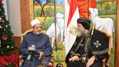 الإمام الأكبر يهنئ البابا تواضروس بالعام الميلادي الجديد