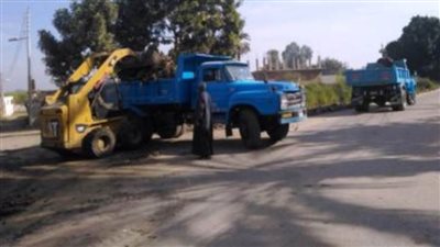 الأقصر:رفع 80 طن أتربة ومخلفات مبان في حملة لإزالة الإشغالات بأرمنت والطود