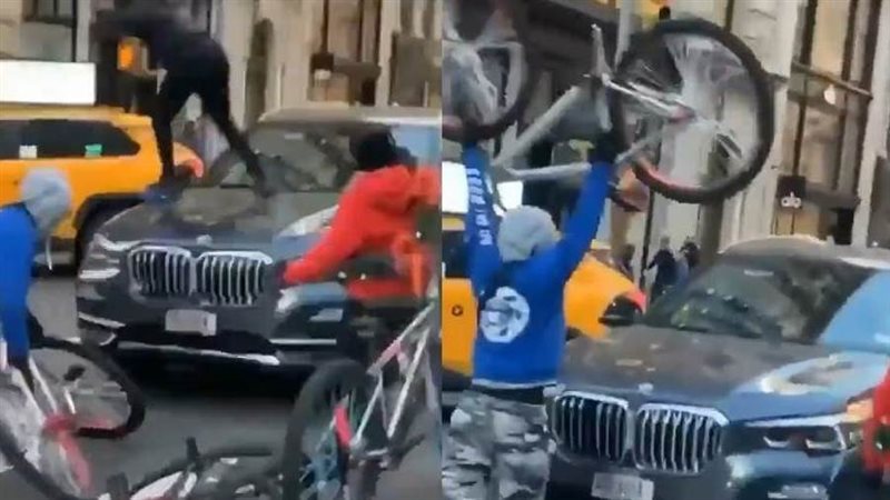 مراهقون يحطمون السيارات