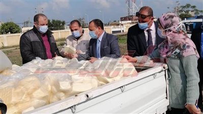 ضبط 4000 زريعة محظور صيدها و900 كيلو جبنة مجهولة المصدر بكفرالشيخ