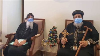 البابا تواضروس يستقبل 6 أساقفة للتهنئة بعيد الميلاد بدير الأنبا بيشوي 