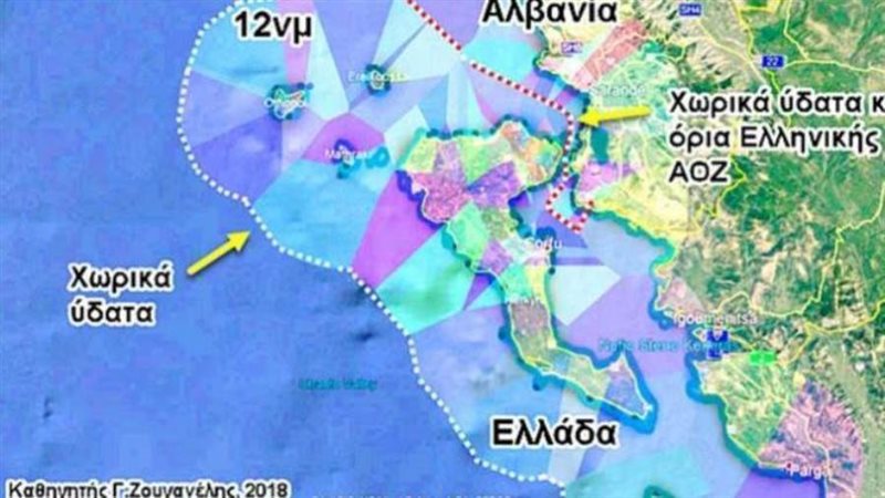 خريطة تظهر البحر