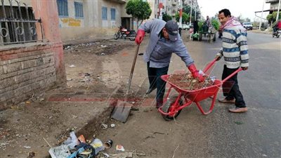رفع 2094 طن مخلفات من شوارع وميادين كفر الشيخ