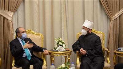 أسامة الأزهري يستقبل السفير الأفغاني بالقاهرة