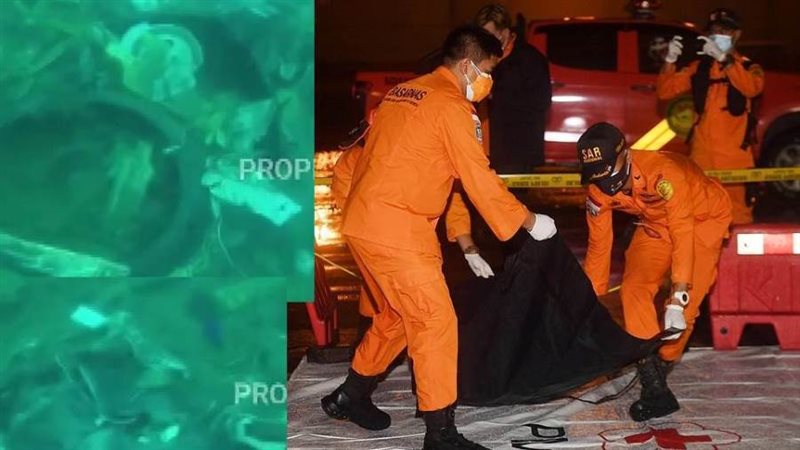 حطام الطائرة واستخراج