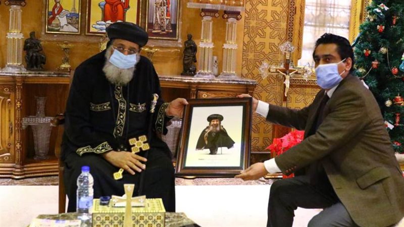 رئيس التحرير مع البابا