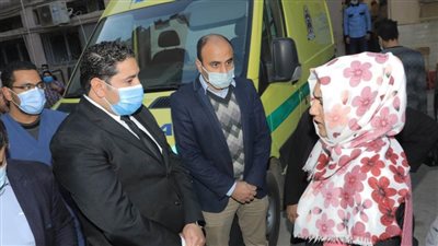 نائب محافظ بنى سويف يزور مصابي الصحراوي الشرقي بالمستشفى الجامعي