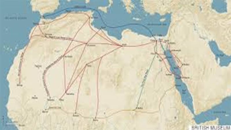 خريطة توضح طرق ومسالك