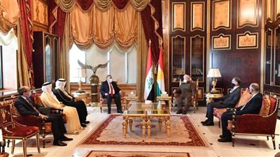 بارزاني ومسؤولي وقناصل الدول العربية يتفقون علي حل الخلافات بين أربيل وبغداد