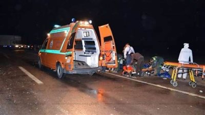 إصابة 9 أشخاص في حادث تصادم ميكروباص وملاكي بأسيوط