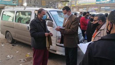 حملات لمحافظة الدقهلية للتأكد من ارتداء الكمامة في المواصلات العامة