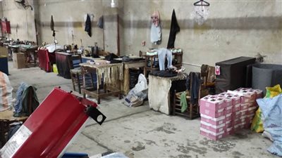 ضبط مصنع للأحذية بدون ترخيص بالإسكندرية