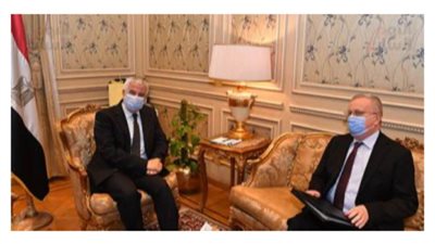 سفير روسيا بالقاهرة يبحث التعاون مع رئيس لجنة العلاقات الخارجية بمجلس النواب