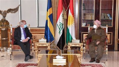 بارزاني يستقبل السفير السويدي لدى العراق