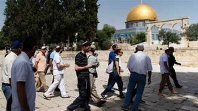  مستوطنون إسرائيليون يقتحمون المسجد الأقصى 