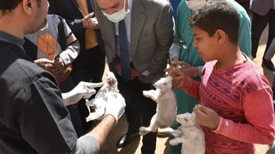 رئيس جامعة سوهاج يتابع فاعليات القافلة البيطرية الأسبوعية بقرية نيده