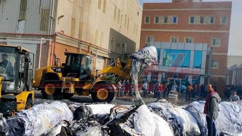 حريق مصنع بالسادات