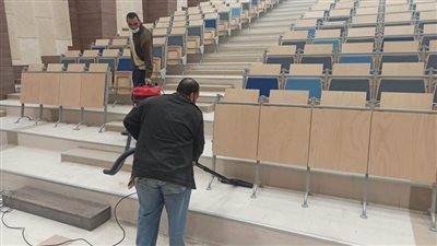 استعدادات جامعة العلمين للامتحانات في ظل كورونا 