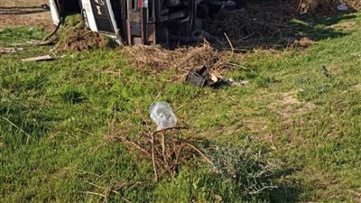 انقلاب سيارة محملة بغاز مسال علي الدولي الساحلي بكفر الشيخ