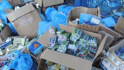 ضبط مخزن بدون ترخيص يحوي سجائر مجهولة المصدر