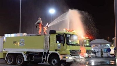 السيطرة على حريق خلف فرع هيئة بريد المنيا