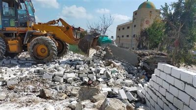 إزالة 7 حالات تعدٍ على الأراضي الزراعية بالبحيرة