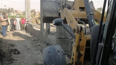 إزالة تعديات على أراضٍ زراعية وأملاك دولة بقرى 4 مراكز في أسيوط