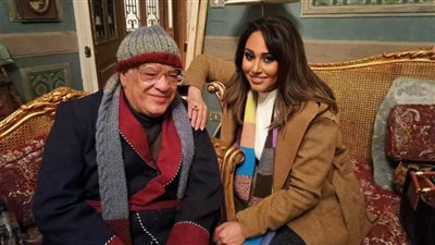 روبي وصلاح عبد الله ورحاب الجمل في كواليس مسلسل 