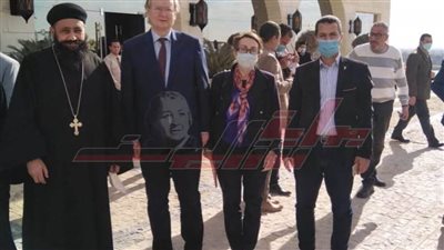 سفير الاتحاد الأوروبي بمصر يزور دير جبل الطير بسمالوط