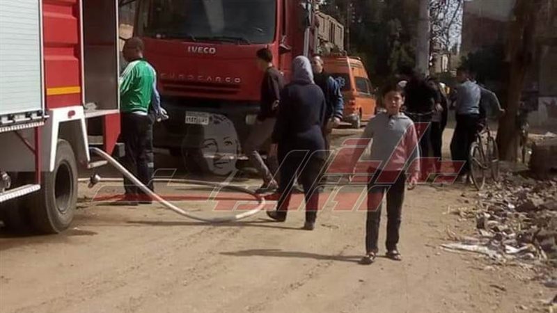 إخماد حريق نشب بأحد