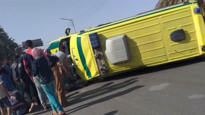 حادث انقلاب سيارة