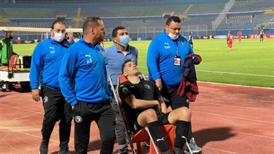 نقل محمود وادي للمستشفى بعد إصابته في لقاء نكانا الزامبي