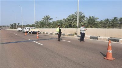 كوبري الشيخ مبارك يتعرض لهبوط أرضي في كفر الشيخ