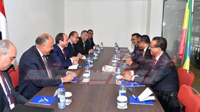 تفاصيل لقاء الرئيس السيسي برئيس الوزراء الاثيوبي قبيل مغادرته أعمال القمة الافريقية فى كيجالي‎