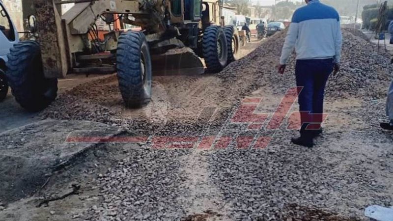 أعمال الرصف بالمنوفية