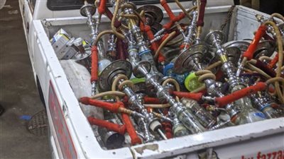  مصادرة 633 شيشة بالإسكندرية 