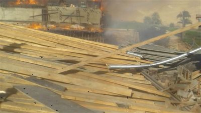 اندلاع حريق بشدة خشبية بمشروع محور ديروط 