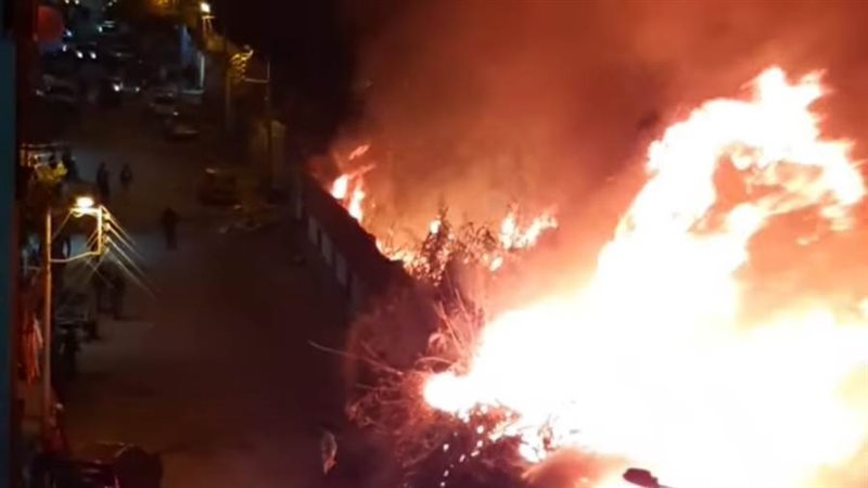 حريق هائل بدمنهور