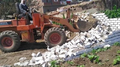 إزالة 6 حالات تعدٍّ على الأراضي الزراعية بالبحيرة