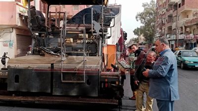 نورالدين يتابع أعمال الرصف بمراكز ومدن كفر الشيخ