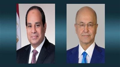 الرئيس العراقي يعزي الرئيس السيسي في ضحايا حادث تصادم قطارين في سوهاج