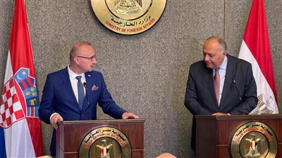 شكري يعقد جلسة مباحثات مع نظيره الكرواتي