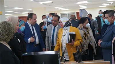 لجنة الصحة بالنواب في زيارة إلى فرع الاعتماد والرقابة الصحية ببورسعيد