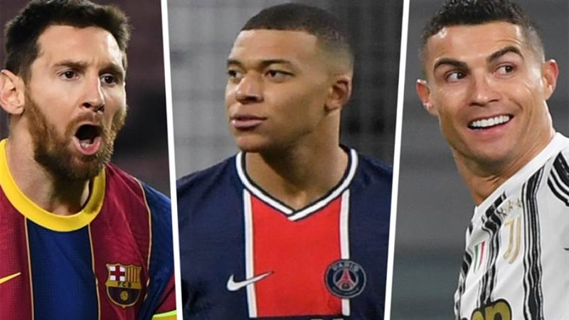 مبابي و ميسي ورونالدو