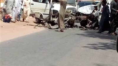 إصابة 7 في حادث تصادم مروع بالبحيرة