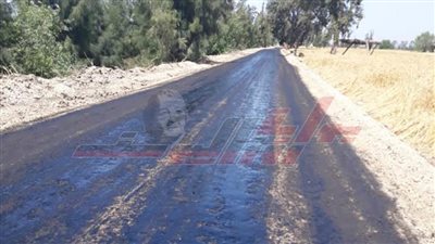 استمرار أعمال الرصف بمدن وقرى كفر الشيخ