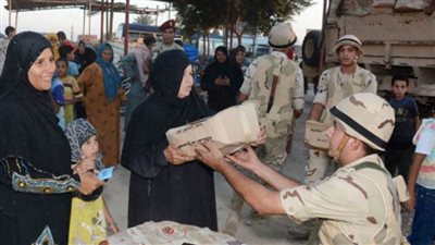 هيئة الإمداد والتموين للقوات المسلحة تجهز حصصا مجانية لتوزيعها بالقرى والمناطق الأكثر احتياجاً